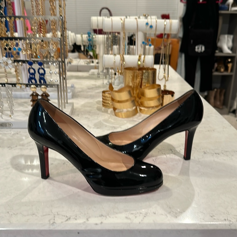 Christian Louboutin size 7/ 37 black heels